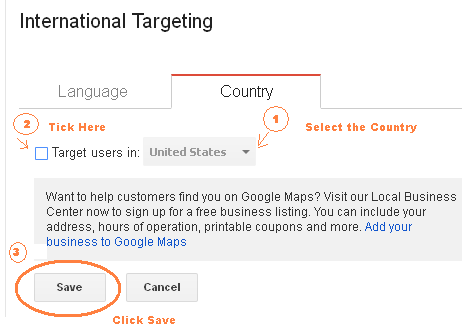 target a particular country audience