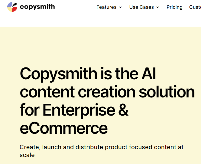 this is copysmith landing page