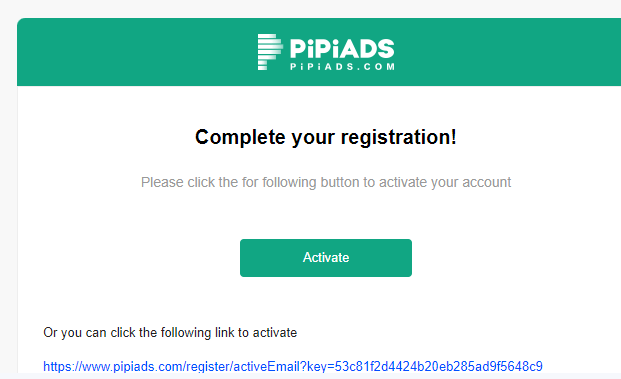 complete pipiads registration