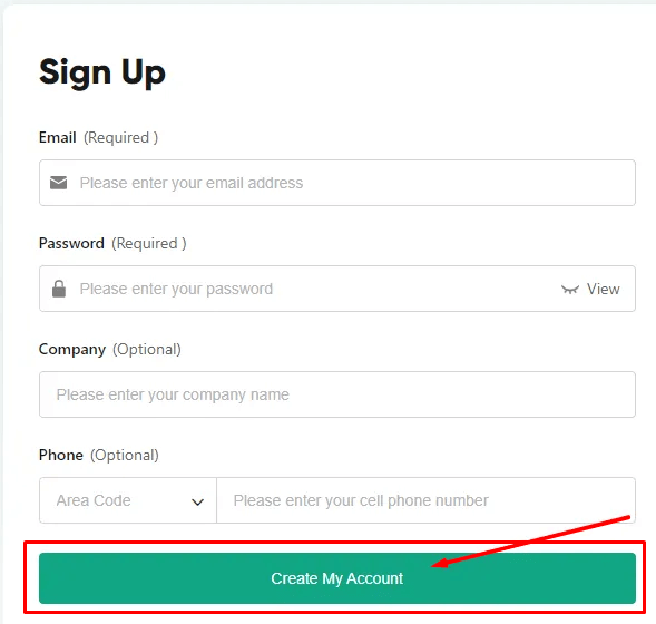 sign up page for pipiads