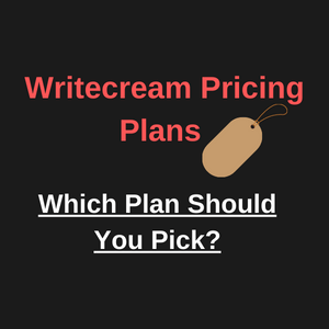 writecream pricing plans featured image