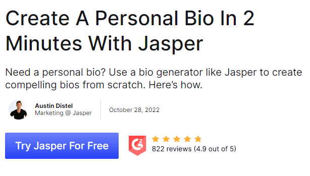 jasper personal bio