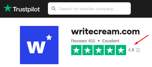 writecream trustpilot reviews and ratings