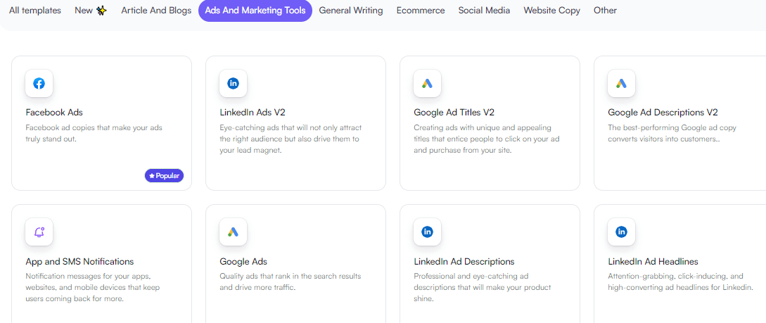 ai marketing tools by writesonic