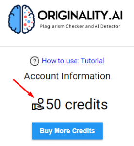 50 credits from originalityai