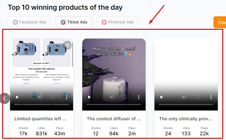 winning products of the day