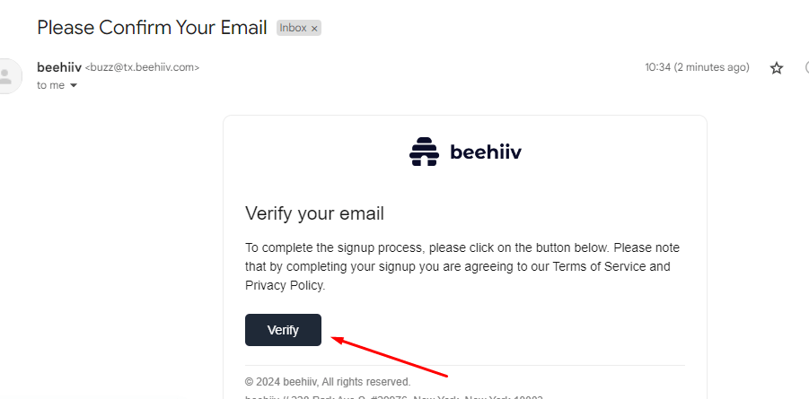 verify beehiiv email verify beehiiv email