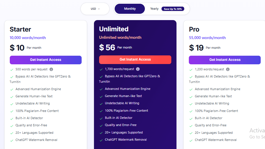 Walter writes ai pricing table walter writes ai pricing table