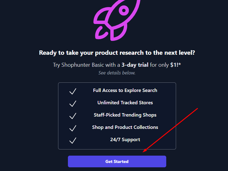 get started Start shophunter.io trial for 3 days
