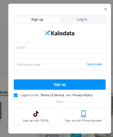kalodataregistration page kalodata registration page to claim free trial