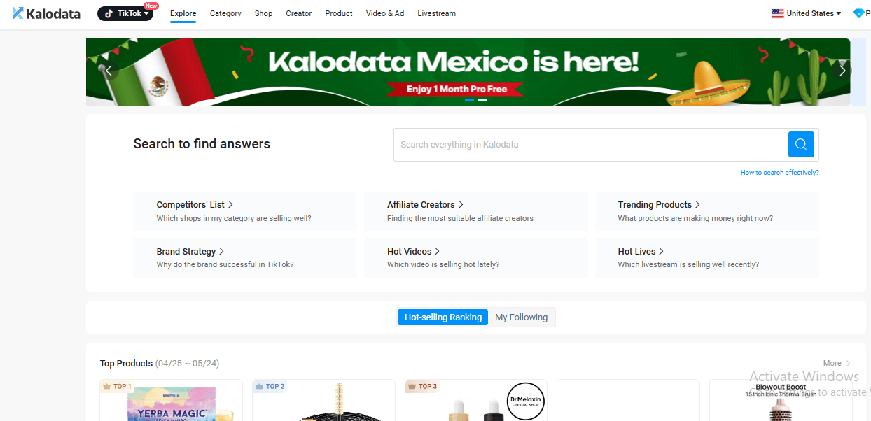 kalodata dashboard (1) brand new kalodata dashboard